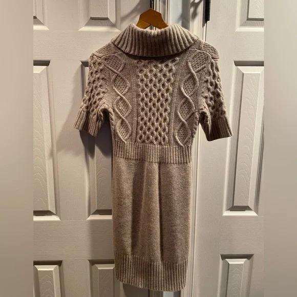 Ann Taylor Loft Tan Cowl Neck Sweater Dress; NWT; Small Petite - Picture 2 of 7